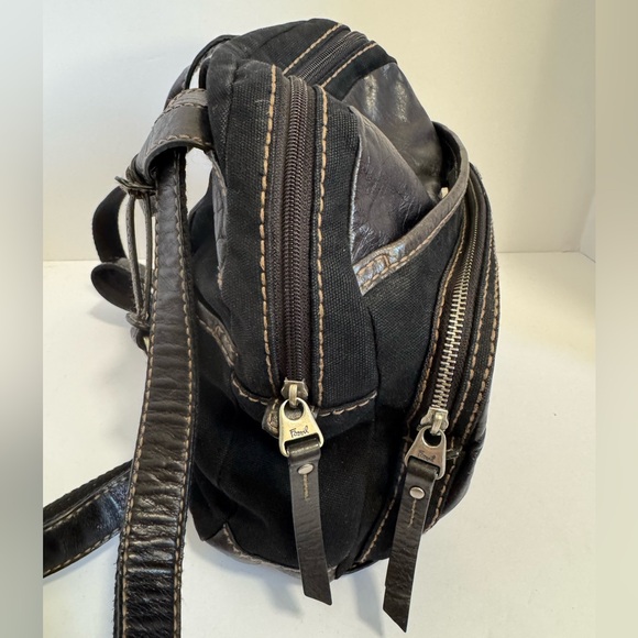 Vintage FOSSIL Small/Mini Leather Backpack - Picture 5 of 11